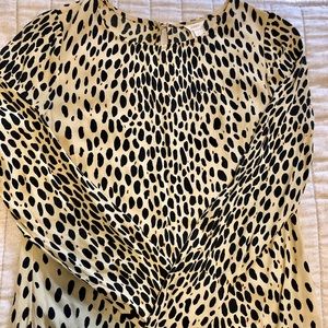 JCrew animal print blouse, size 0